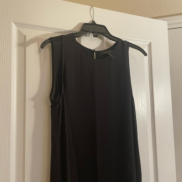BCBG Asymmetrical High Low Chiffon Layered in Dress Black - Picture 7 of 11